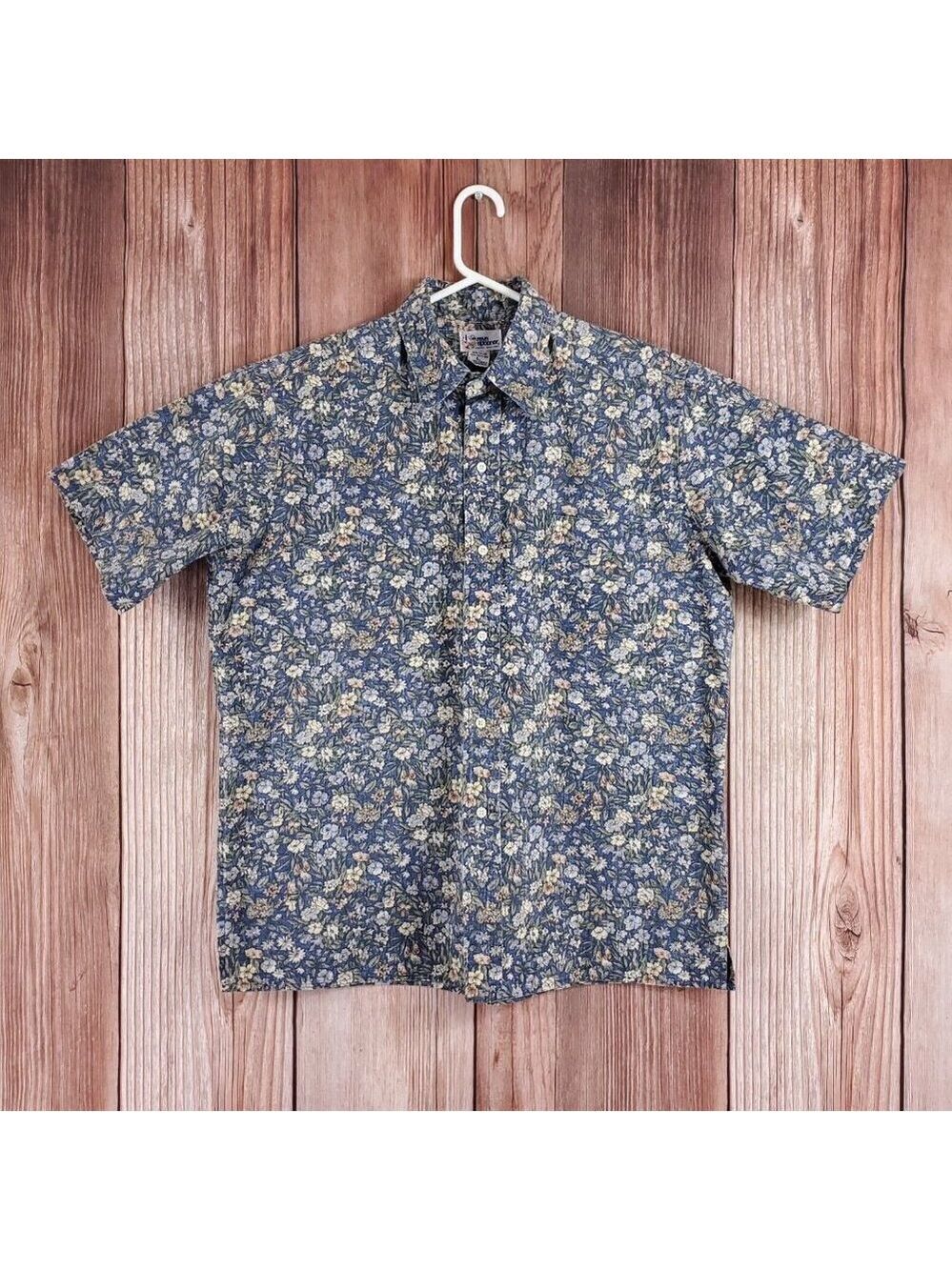 *READ* Reyn Spooner Mens Size Large Hawaiian Floral Short Sleeve Button Up Shirt